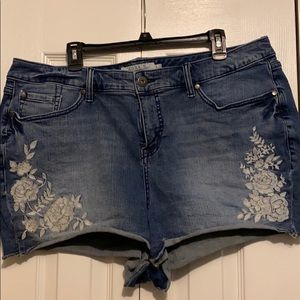 Blue jean shorts
